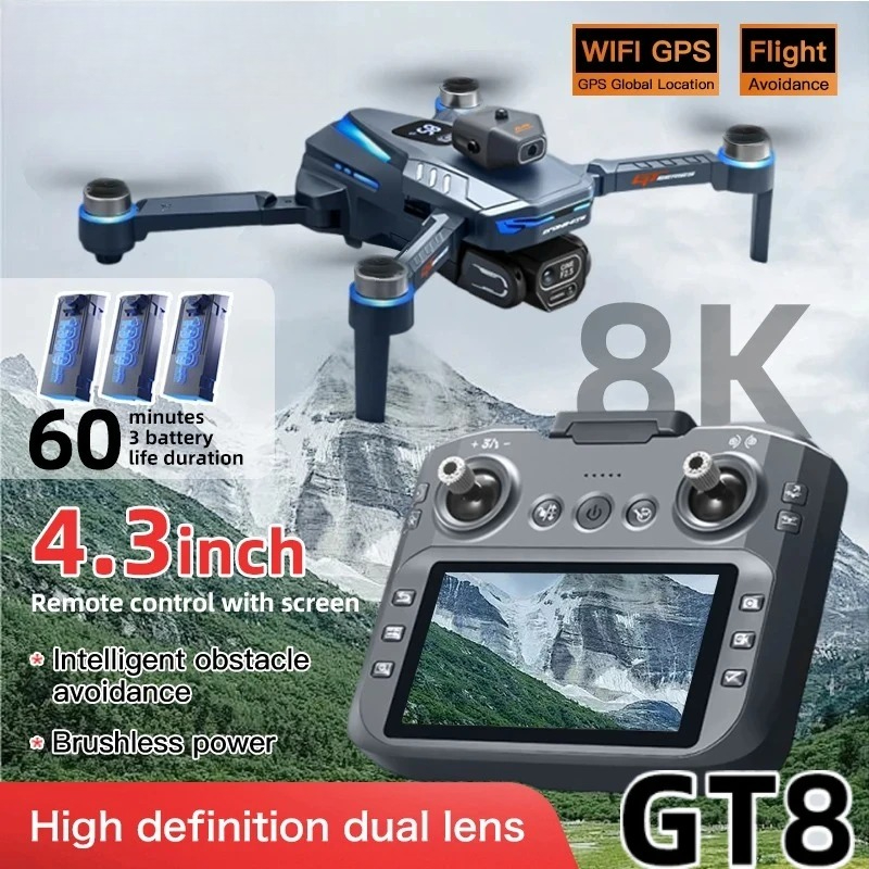 Drone Multispectral - Drone GT8 original 8K professionnel avec