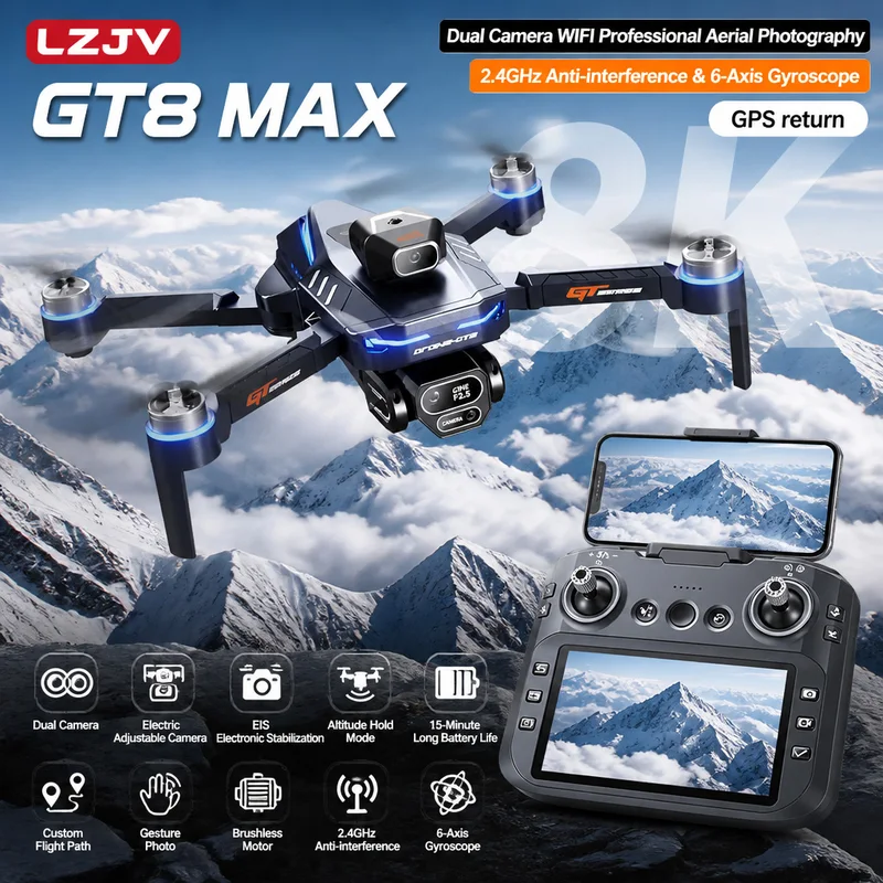 Drone Video Production - Drone pliable GT8 Max 8K HD