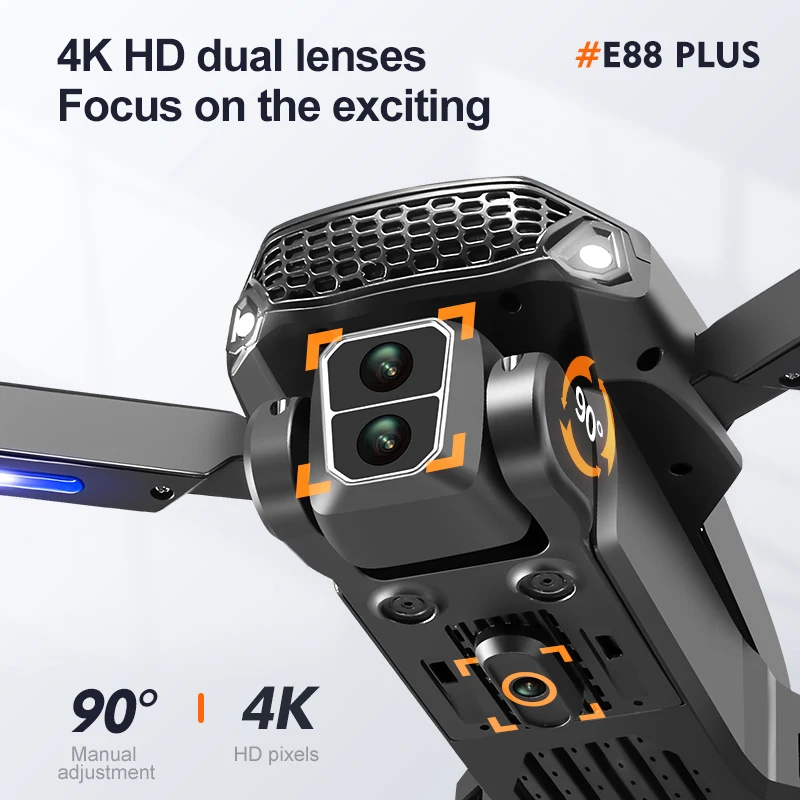 Nouveau drone quadrirotor E88  - Drone Cinematic avis et prix